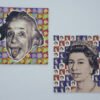 Albert Einstein + Queen Elizabeth Mini Blotter Art Set