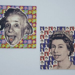 Albert Einstein + Queen Elizabeth Mini Blotter Art Set