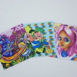 Alice in Wonderland Mini Blotter Art Set of 3
