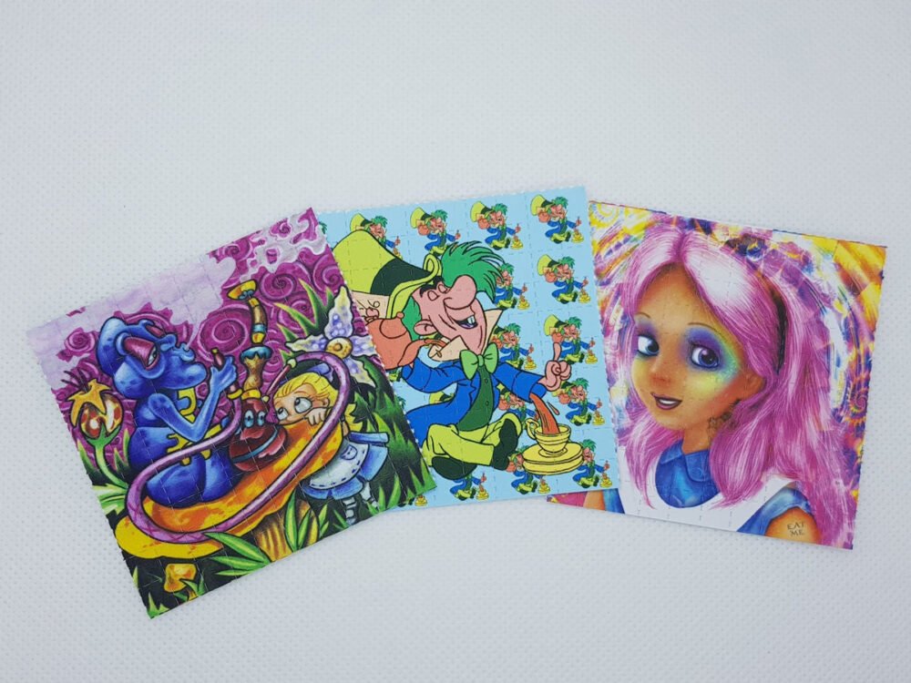 Alice in Wonderland Mini Blotter Art Set of 3