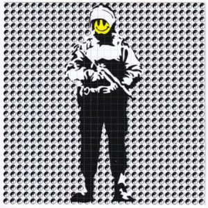 Banksy Soldier Blotter Art