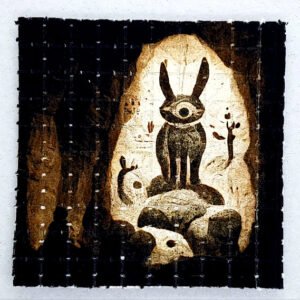 Eternal White Rabbit Mini Blotter Art