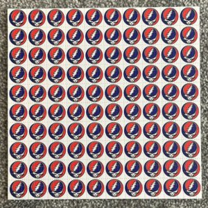 Grateful Dead Skull White Blotter Art - Original 2006