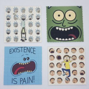Rick & Morty Mini Blotter Art - Set of 4