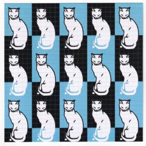 Siamese Blue Blotter Art