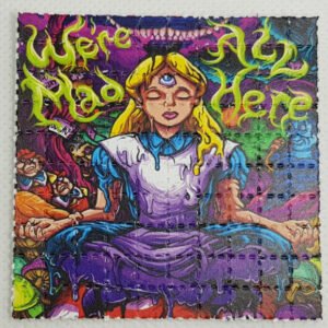 Were All Mad Here Mini Blotter Art