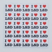 I Love LSD Mini Blotter Art